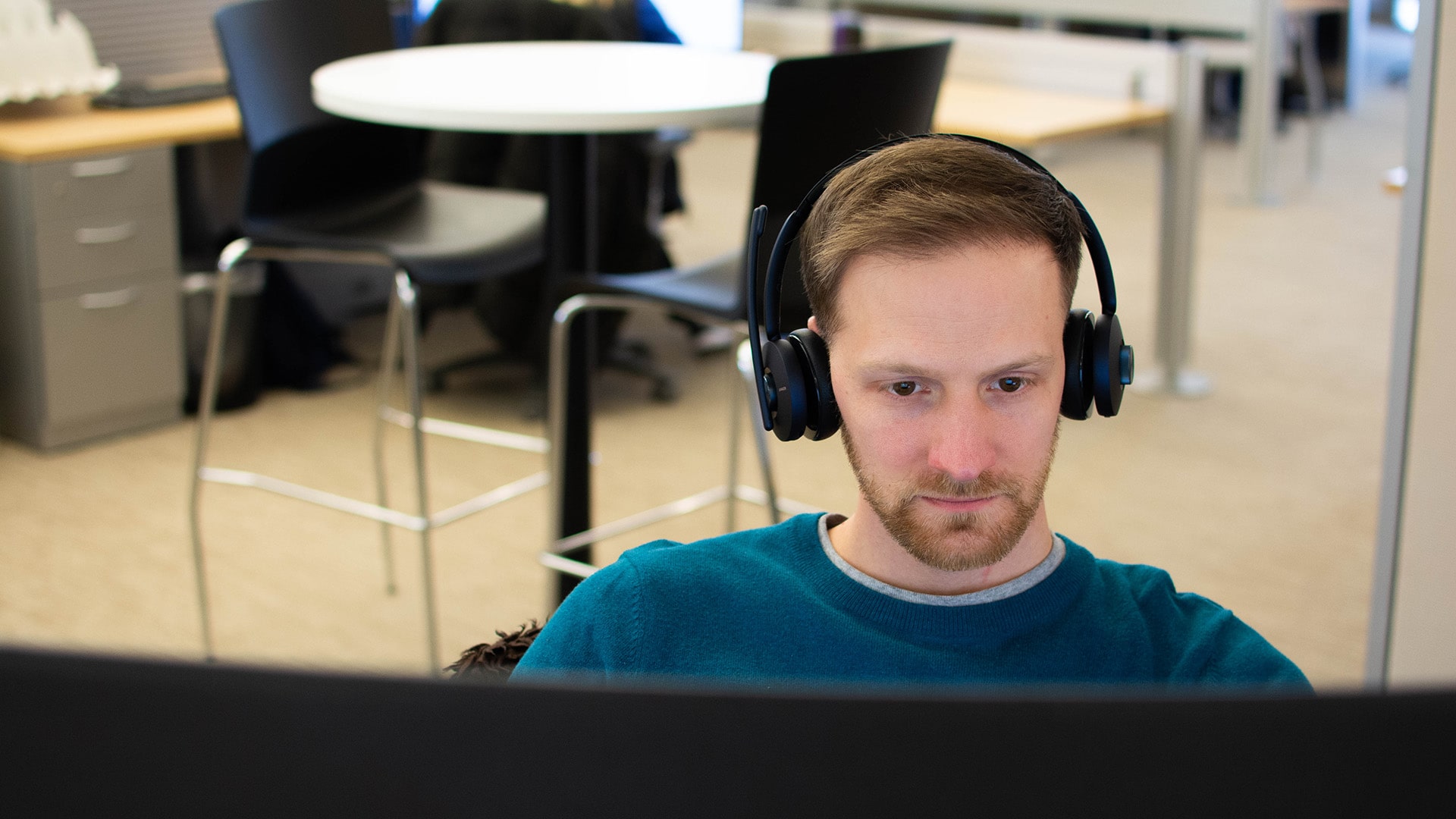 Man working on laptop