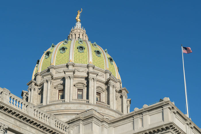 dome of the Pennsylvania state capitol building